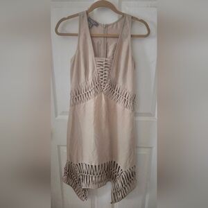 Sachin + Babi Beige Cutout Slip Dress